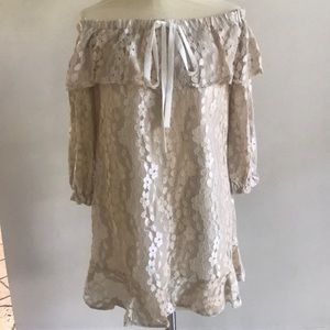 Off the shoulder lace dress
